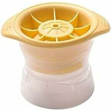 Moule à glaçons en silicone souple écologique – 1 unité, forme de hockey sur glace, jaune vif, idéal pour whisky, cocktails et sodas (1/4)