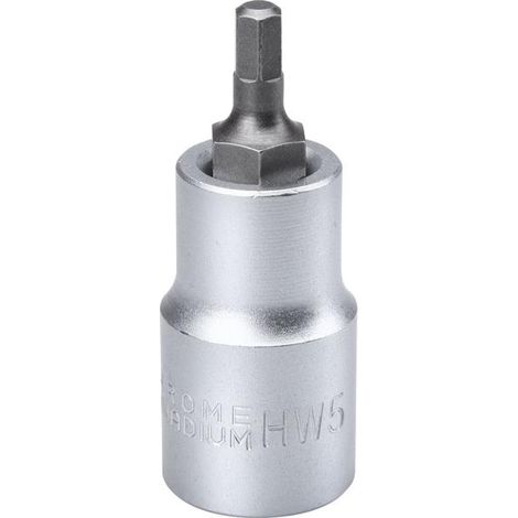 FORTUM Steckschlüssel 1/2" Sechskant, H 5, L 55 mm 4700605