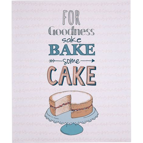 Premier Housewares Pretty Things Bake Some Cake Wall Plaque (1/3)