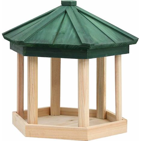 Mangeoire à oiseaux Octogone Bois de sapin 33x30 cm (1/5)