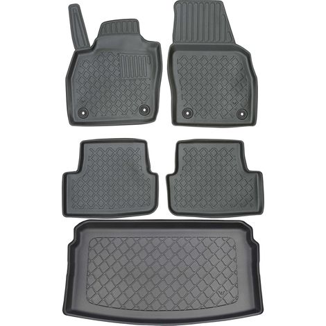 Set di tappetini per auto e tappetino per bagagliaio per Volkswagen Polo VI Hatchback da ottobre 2017