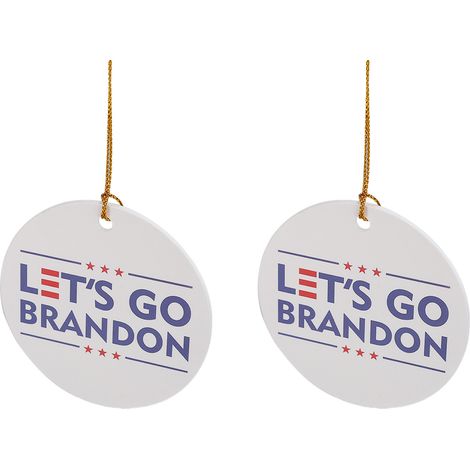 Déco de Noël Originale 2 Pièces Sapin en Céramique Suspension Pendentif pour Fête Mariage Ornement (1/5)