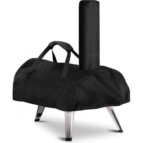 Funda para horno de pizza, 81x42x64cm, Fundas para barbacoa, Oxford, Resistente a la intemperie, Protección UV y resistente al agua, Negro