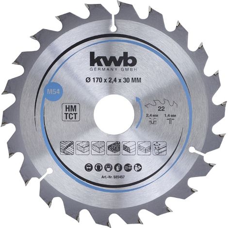 Sierra Circular HM Ø170 x 30 mm 22Z KWB (1/4)