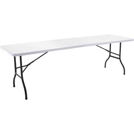 Mob Event Pro – Table de réception pliante 240 cm – Plateau en polyéthylène haute densité – Piétement en acier – 10 places – Finition anti-rouille (1/7)