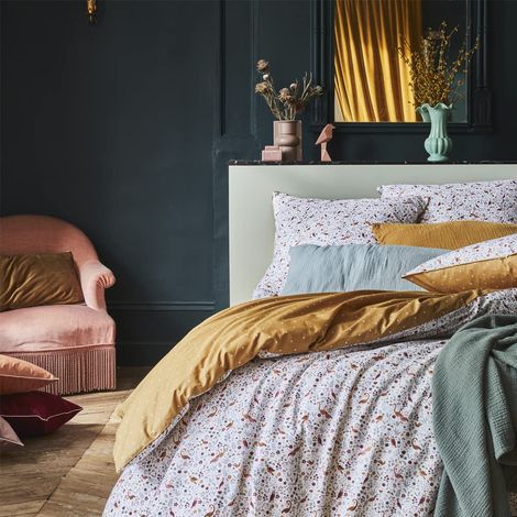Housse de Couette imprimée en Percale de Coton, 240x220cm (1/4)