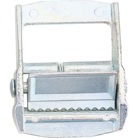 Boucle en alliage de zinc pour sangles d'arrimage robustes, boucle à cliquet de tension fixe (zinc blanc 38 mm) (1/5)