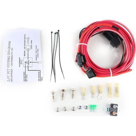 Faisceau et relais de pompe à carburant électrique, kit relais étanche 40A 12V, P/N 30247 (1/2)