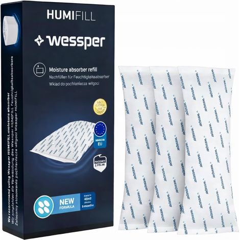 Absorbeur d'humidité, Granulés Déshumidificateur 500g - 3 pièces (1/4)