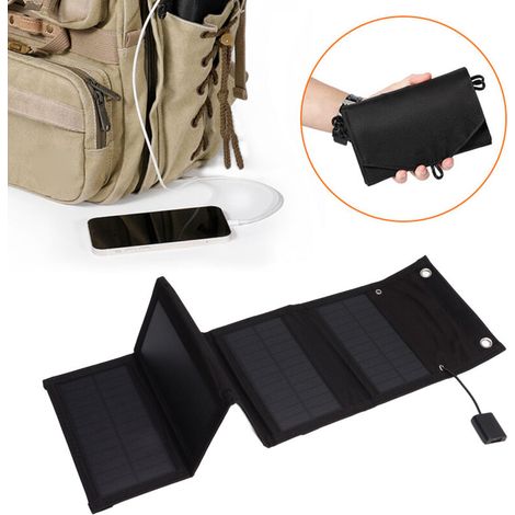 Chargeur Solaire Portable 20W Pliable Sac IP65 Imperméable Panneau USB 5V pour Outdoor Camping (1/5)