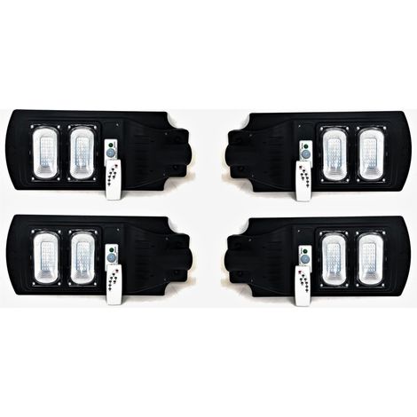 4 X Lampadaire Led 60W Avec Panneau Solaire Crépusculaire Et Télécommande (1/5)