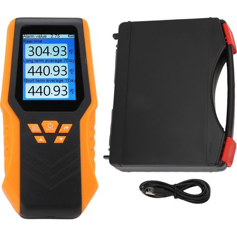 Rilevatore di radon portatile, precisione in tempo reale, kit di test a medio, lungo e breve termine con schermo LCD per casa e scuola.