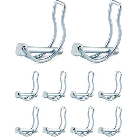 10 Pcs Goupille de Veouillage Fome D, Goupille Secuite en Acie au Cabone Galvanisé pou Jadin Pelouse emoques - 6 x 45 mm (1/5)