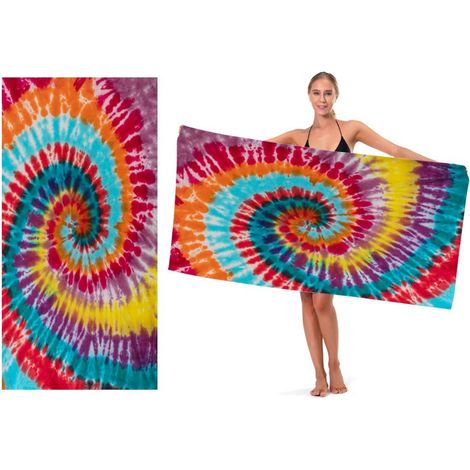 Serviette de plage en microfibre, absorbante et à séchage rapide, idéale pour le camping, les voyages, la natation, le sport et la plage. (1/5)