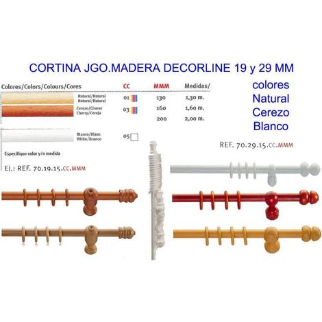 cortina finstock jgo.madera decorline 29mmx3,00 mt natural 01