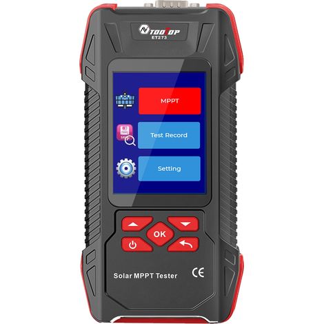 Testeur solaire MPPT 2000 W — Multimètre multifonction, mesure de puissance, dispositif de test de tension solaire (90 V) et de courant (40 A) — Alimenté par batterie au lithium, écran numérique porta (1/5)