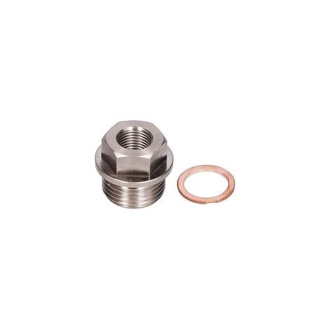Adaptateur de capteur M18x1.5 à 1/8NPT filetage capteur de température d'eau d'échappement raccord avec joint (1/4)