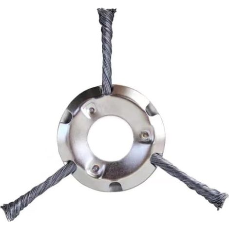 3 têtes de débroussailleuse en fil d'acier, nœud torsadé, 20 cm, diamètre trou 2,54 cm, pour mauvaises herbes et mousse (1/5)