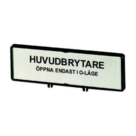 Support avec étiquette + étiquette interrupteur général à ouvrir uniquement en position 0 en SV pou EATON ZFS75-T0 (1/2)
