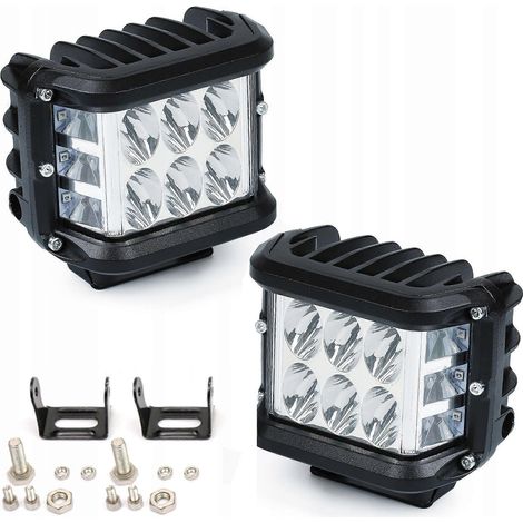 Paire de lampes de travail LED blanches et bleues, IP68, 70 W (1/5)