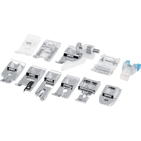 11 pièces/ensemble pièces de Machine à coudre domestique Quilting Zipper marche pied presseur pieds Kit.