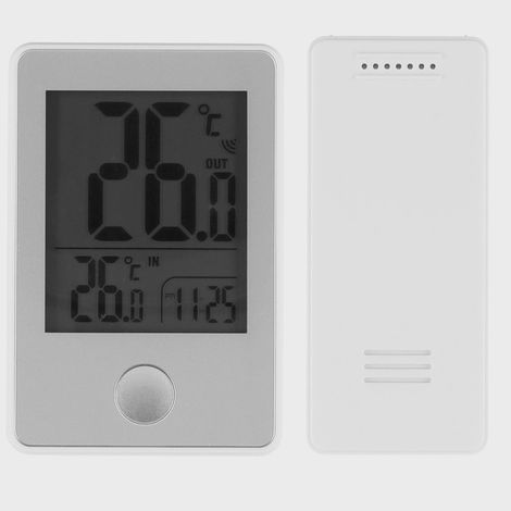 Termometro digitale wireless per interni/esterni con orologio