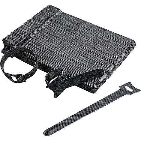 Kabelbinder, Klettverschlüsse, Kabelorganisatoren, verstellbare Kabelbinder, zur Kabelführung, 100 Stück, schwarz – 12 x 150 mm (1/5)
