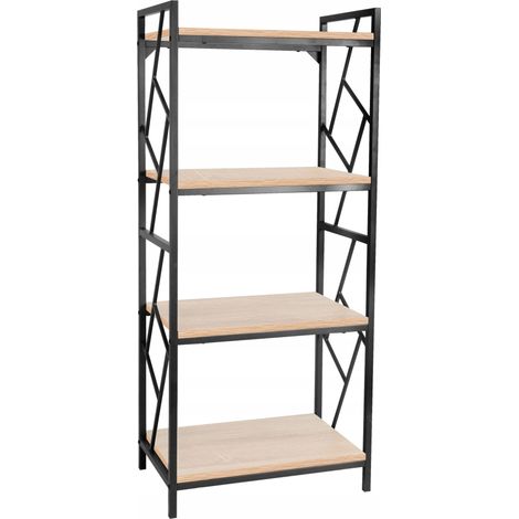 Libreria R2-FX (4P) in rovere Sonoma (struttura nera) (1/5)