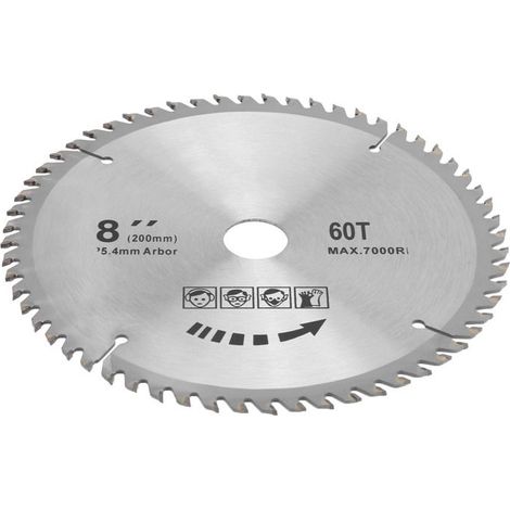 OMABETA Lame de scie à bois 8 x 60T 200mm lame de scie circulaire disque de bois lame de scie en carbure cémenté bricolage scie (1/5)
