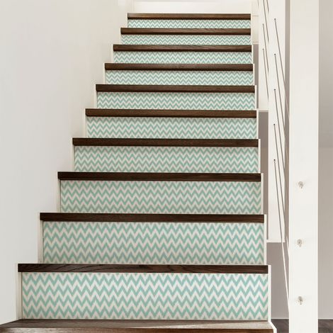 Stickers adhésifs escalier carrelages contremarche - ADALBERT - 2 bandes de 15x105cm (1/3)
