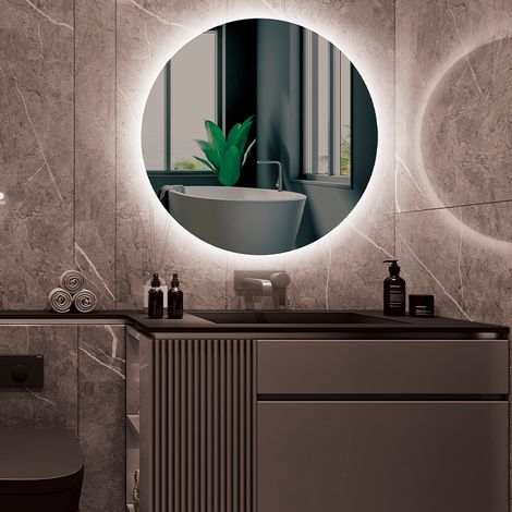 Espejo de baño redondo retroiluminado Modelo LISBONNE Ø100