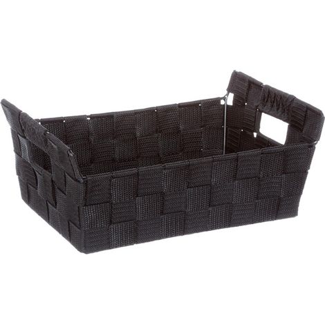 Panier de Rangement "Biseauté" 28cm Noir (1/4)