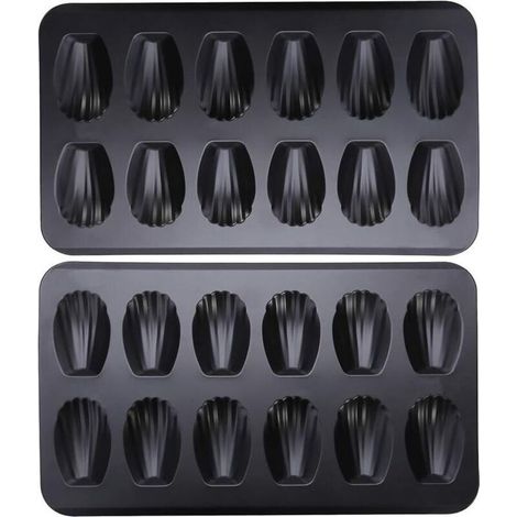 Moule À Madeleines - Silicone Alimentaire - Résistant Jusqu'à 230 °C - Pour Four Traditionnel Et Micro-ondes - 12 Empreintes (1/5)