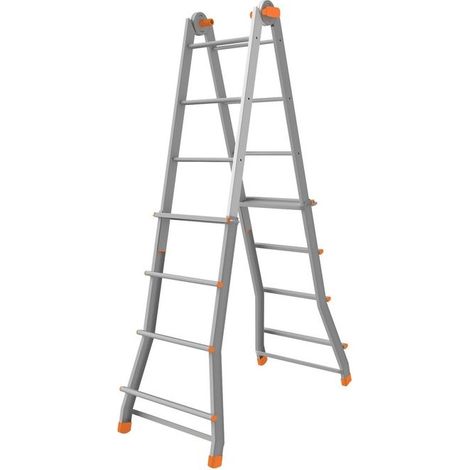 Scala Scaletto Multiuso Pratic in Acciaio 5 + 5 Gradini Colombo (1/2)