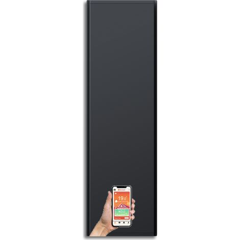 Radiateur électrique vertical à inertie 1500W – Dual-Therm avec Wi-Fi – Écran LCD – Protection IP24 – Installation rapide – Radialight (1/10)