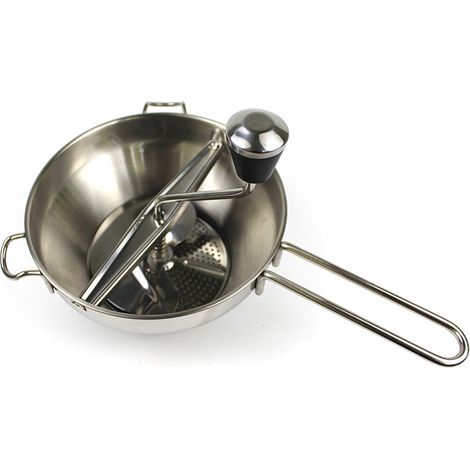Presse-purée en acier inoxydable avec 3 disques à broyer, mixeur de légumes (1/4)