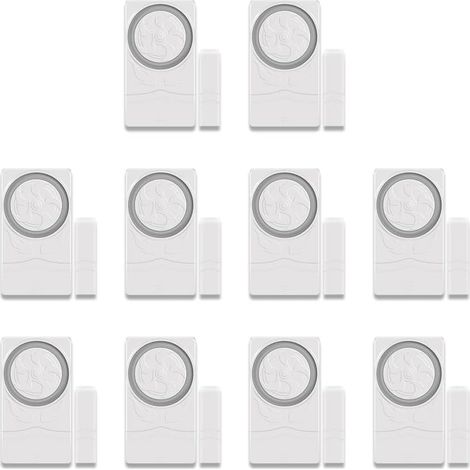 10er-Pack kabellose Tür- und Fensteralarme, kleiner Sensor-Gong mit 110 dB und 4 Betriebsmodi für Zuhause, Büro, Geschäft und Heimwerkerinstallation