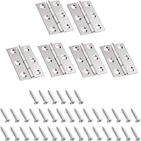 10 Pièces charniere porte, Charniere inox,Charnière invisible,Porte placard/Petites portes / Tiroirs / Fenêtres / Pianos / Coffret à bijoux armoires de quincaillerie de meubles de maison (1/5)