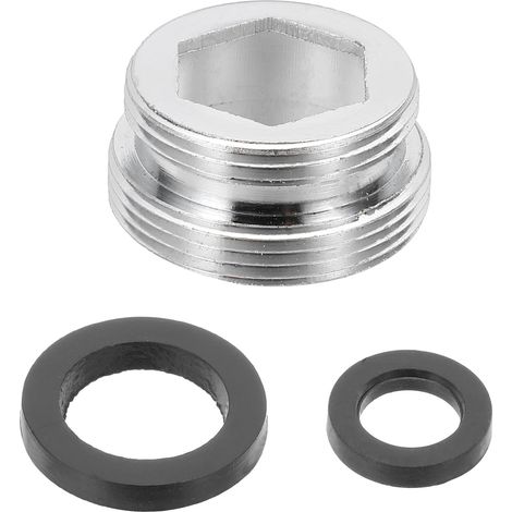Adaptateur De Mousseur De Robinet, M20 Mâle À M22 Mâle Avec Rondelle, Longueur 10mm Réducteur De Robinet Aérateur, adaptateur robinet cuisine pour tuyau d'arrosage, robinet d'évier (1/5)