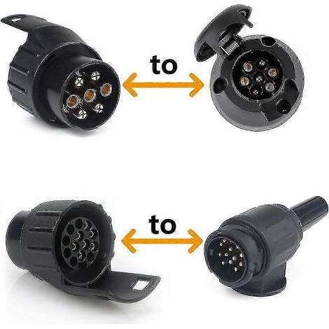 Adaptateur de remorquage pour véhicule, connecteur de prise de remorque 7/13 broches pour attelage sécurisé (1/4)