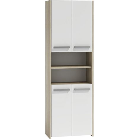 Badschrank S60 Sonoma Mix Hochschrank 56x170x30 cm (1/2)