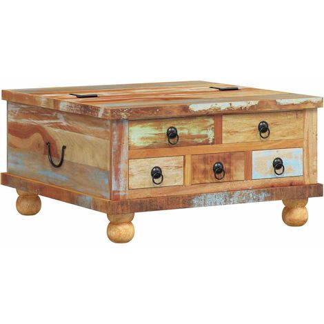 Maison Exclusive - Couchtisch Altholz 70x70x38 cm (1/5)