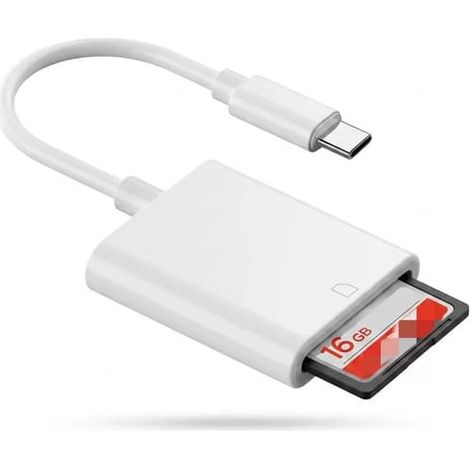 Adaptateur lecteur de cartes SD double Type-C pour iPhone, iPad, Android, Mac, ordinateur portable 2 en 1 - Lecteur de cartes USB C (1/5)