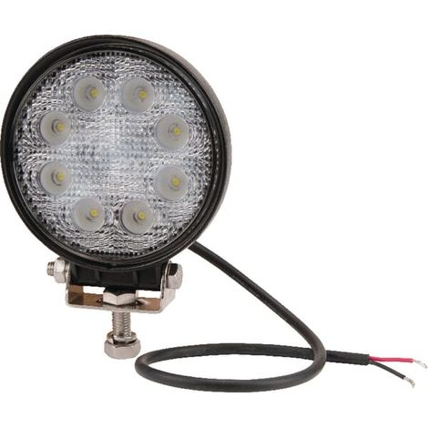 Lámpara de trabajo LED redonda, 24W 1920 lm 10/30V luz difusa 8 LED Kramp LA10025 (1/5)