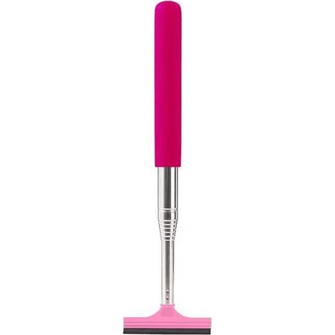 Raclette à vitre Professionnelle pour Voiture, Essuie Glace de Rétroviseur Rétractable, la Longueur d'expansion est jusqu'à 96 cm,rose