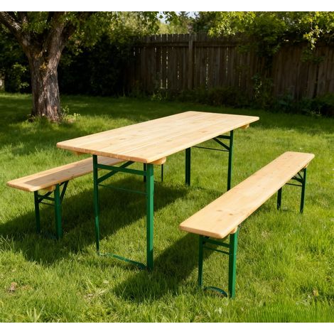 SET BIRRERIA DA ESTERNO RICHIUDIBILE CM 220 METALLO E LEGNO DI PINO