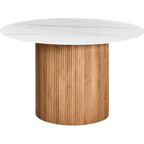 Tavolo da pranzo rotondo ⌀ 120 cm bianco Albina