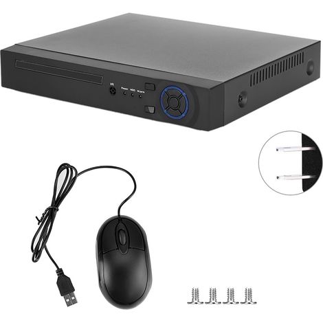 Enregistreur vidéo réseau numérique NVR 9 canaux 5MP HD H.265, compatible ONVIF, avec disque dur réseau, alimentation 100-240V (prise US). (1/5)