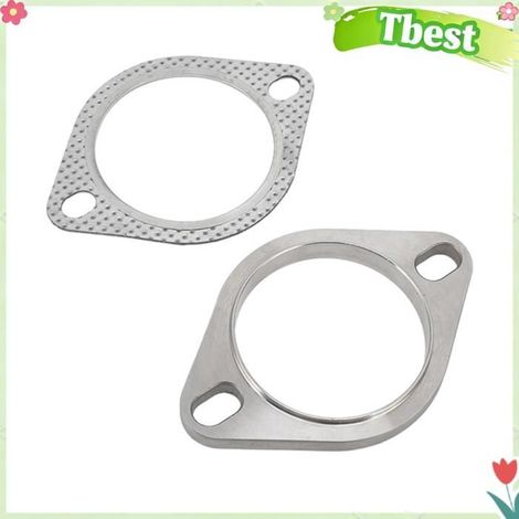 Kit de connexion de d'échappement 2 boulons 3 pouces, alliage métallique universel avec joint, pour collecteurs de catback de (1/4)
