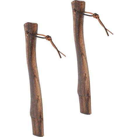 Manche de Hache en Bois Mini, Lot de 2, Marron Café, sans Bavures Poignées de Rechange, Usage Jardinage et Activités Extérieures, Finition Sûre Prise Propre (1/5)